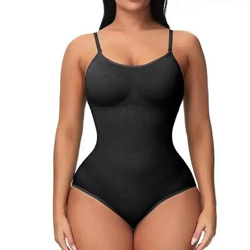 Maillot De Bain Amincissant Gainant - Couleur Unie - Noir / 2XL
