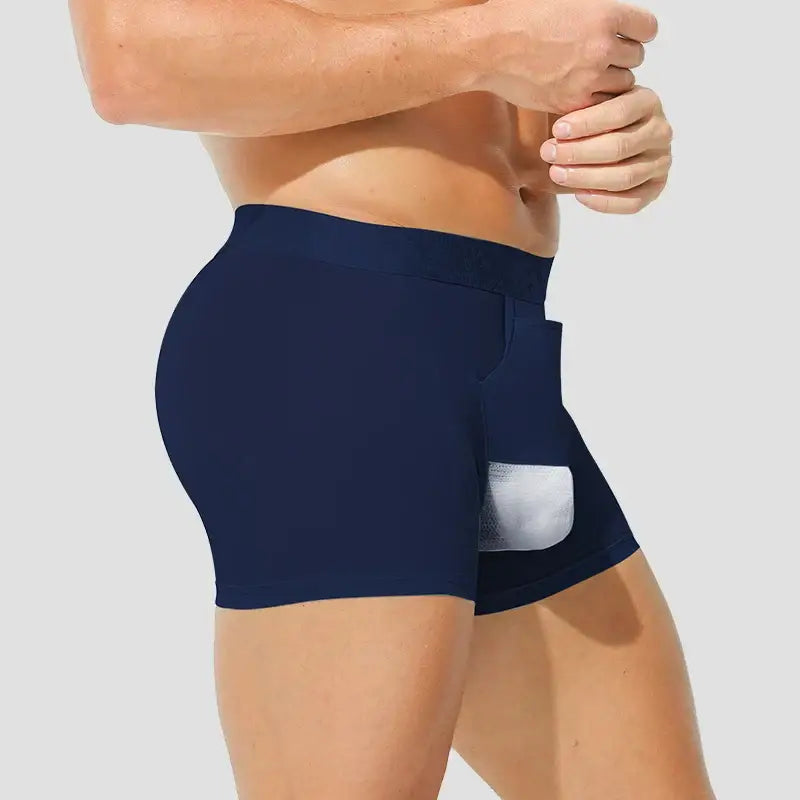 Boxer Homme Soie Glacée Soutien Scrotal Style Été 2025 Fendu