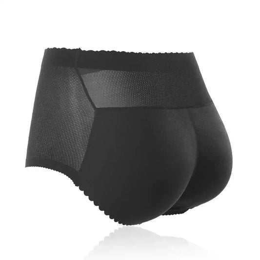 Culotte Push Up Femme Taille Haute Rembourrée Contrôle Ventre Respirante - middle waist-black / M (44-52kg) / Pad
