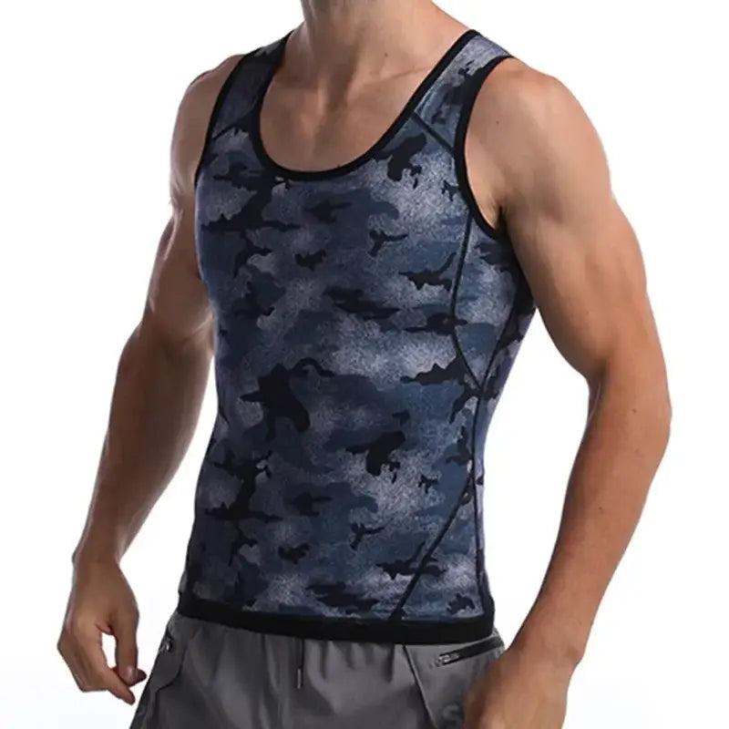 Gilet Sauna Homme Taille Formateur Ventre Plat Compression Entraînement