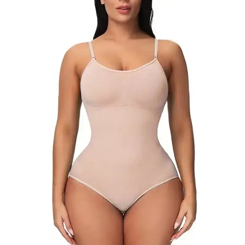 Maillot De Bain Amincissant Gainant - Couleur Unie - abricot / L
